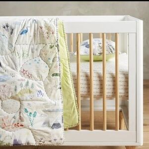 Anthropologie Anthro Home Kate Vernon Wilderness Map Toddler Quilt